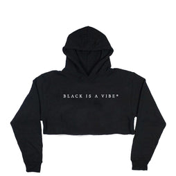 Black is a Vibe "R" Crop Top Hoodie (Women)
