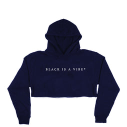 Black is a Vibe "R" Crop Top Hoodie (Women)
