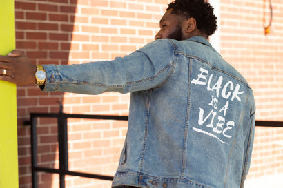 Black is a Vibe Denim Jacket UNISEX