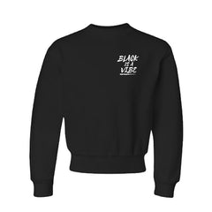 BLACK IS A VIBE CREW NECK WOMEN’S (Small Logo)