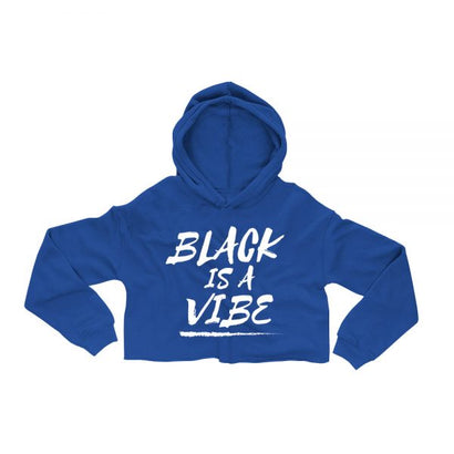 Black is a Vibe Crop Top Hoodie (Women)