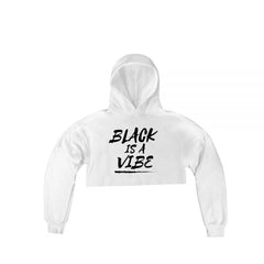 Black is a Vibe Crop Top Hoodie (Women)